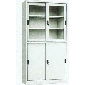 

[[COD]] lemari arsip besi atas kaca & bawah panel pintu sliding prospek murah TERMURAH Kode 578