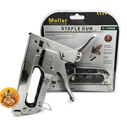 

[PRODUK CKQNB] Staple Gun Tembak Tacker Staples Stepler Hekter mollar 3in1 jok kulit kardus 8BL