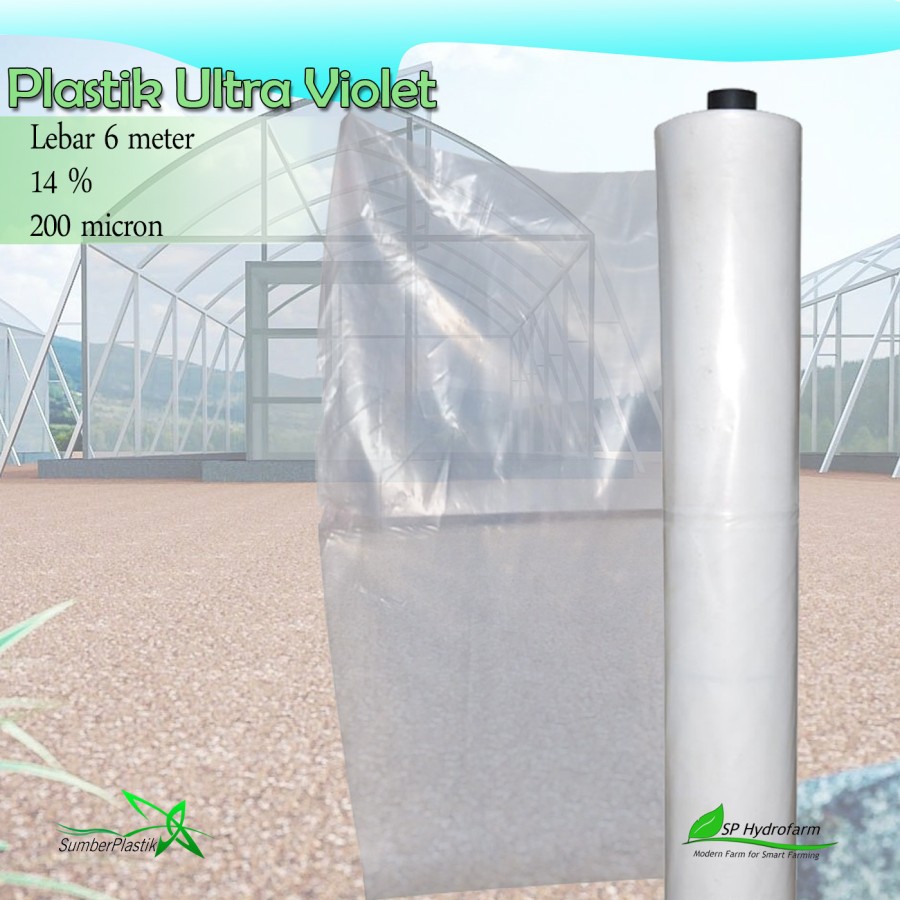 Plastik UV 200 Micron 14% Vatan Lebar 6 Meter x 1 roll