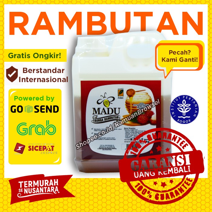 

Madu Rambutan 1kg Serambi Botani