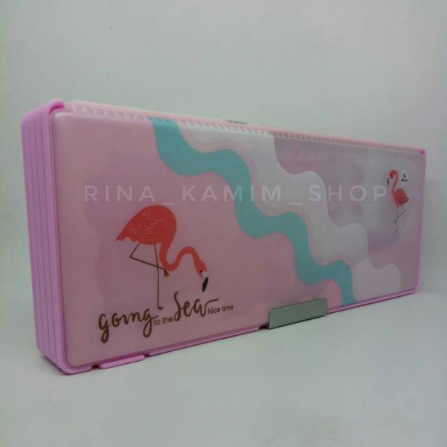 

Pencil case magnet plastik transparan premium