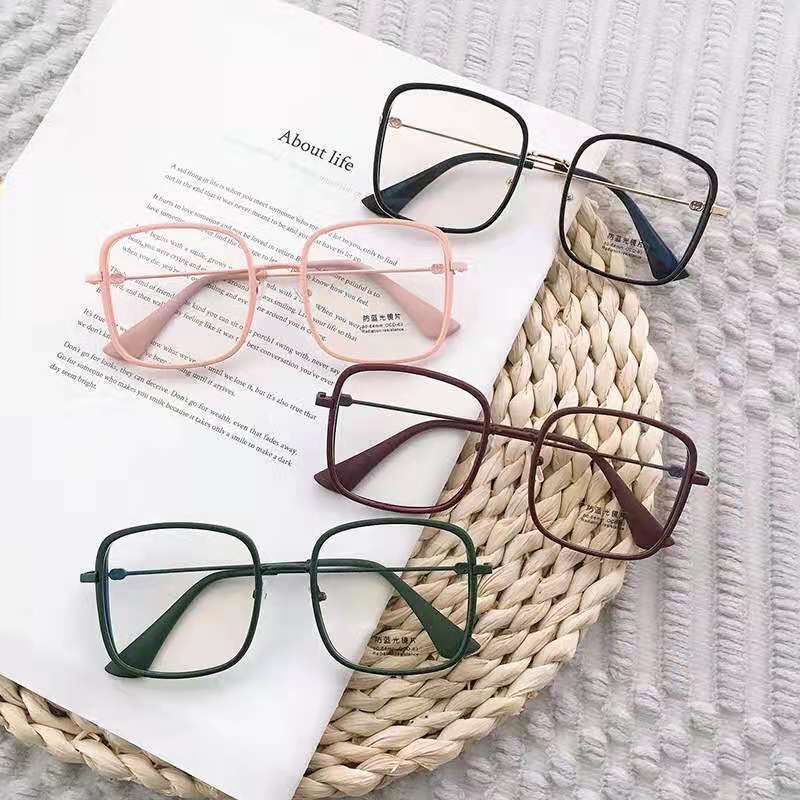 （YUZHU）COD Oversize Frame Kacamata Anti Radiasi Wanita Kacamata Korea Fashion Cewek Eyeglasses