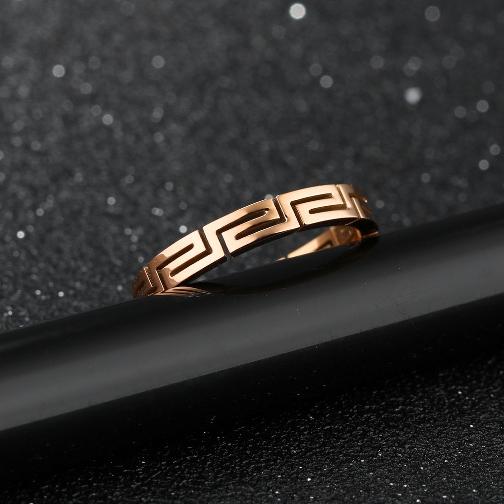 [ TERLARIS ] Cincin Titanium Mini Korea Wanita Fashion CK048 warna rose gold hadiah ultah simple