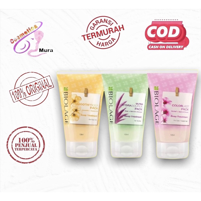 tube 100 ml -  biolage deep treatment instant hair mask - masker rambut instant matrix biolage deep tretment