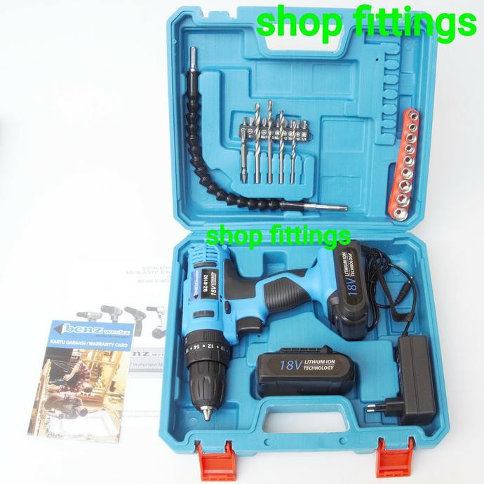 benz CBD 0105/BZ 8105 Mesin Bor Baterai MURAH Battery Hammer Drill 18V