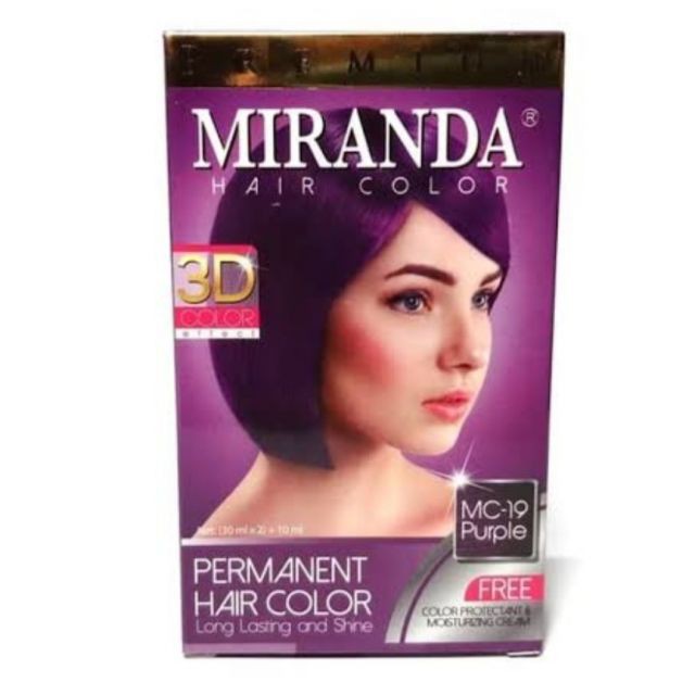 MIRANDA MC-19 PURPLE hair color pewarna cat rambut natural