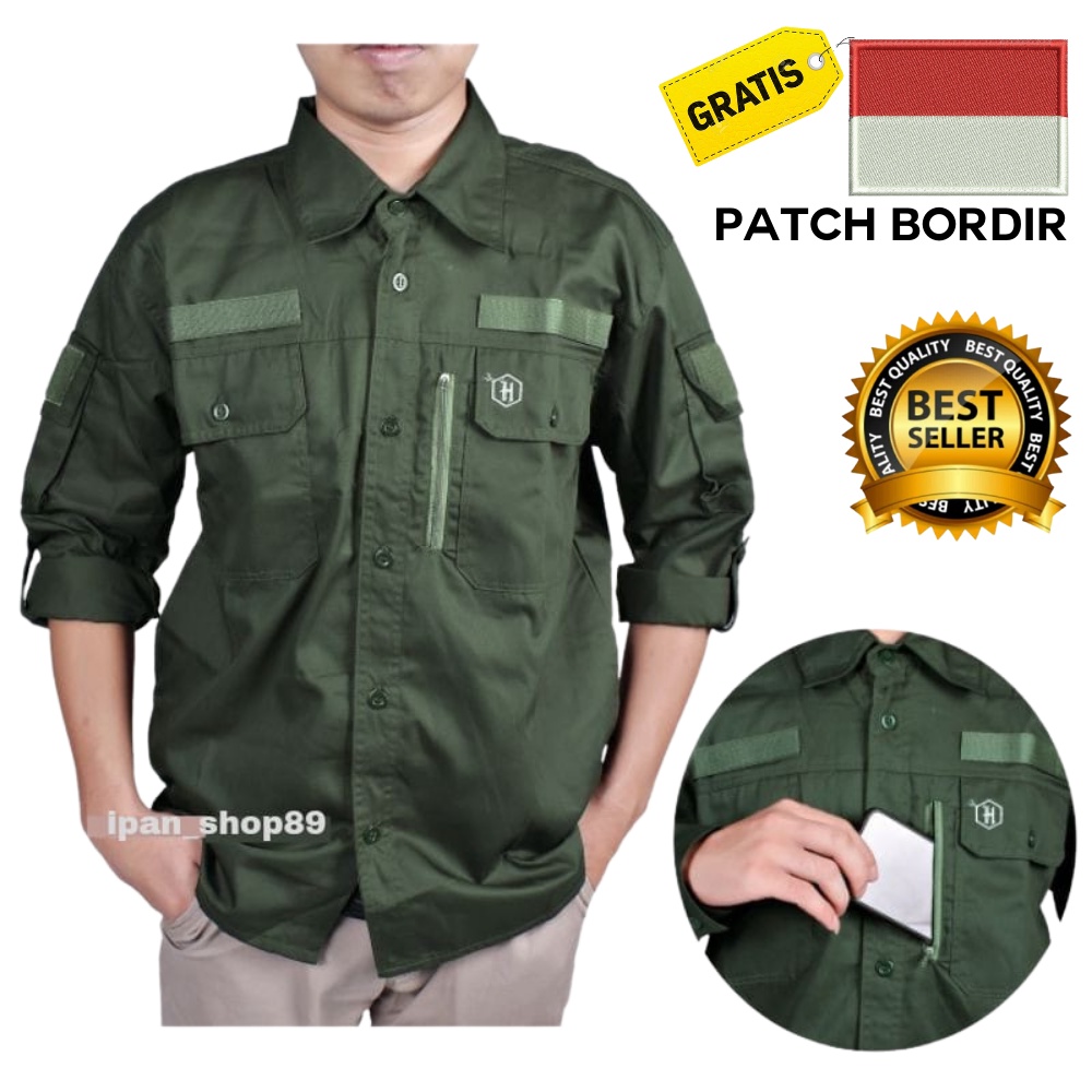 GRATIS PATCH BENDERA KEMEJA LAPANGAN HEXAGON