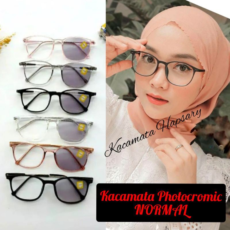 FRAME KACAMATA WANITA 21301 + LENSA PHOTOCROMIC ( NORMAL ), KACAMATA ANTI UV, KACA MATA LENTUR