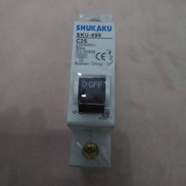 MCB listrik MCB 25 ampere SHUKAKU MCB listrik SNI MCB SNI sekering listrik