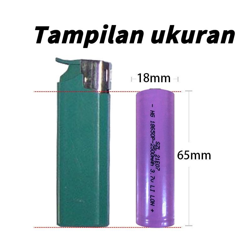 RECHARGEABLE 18650 Baterai 3.7V/2500 mAh 1500mah 100% aman Authentic Battery