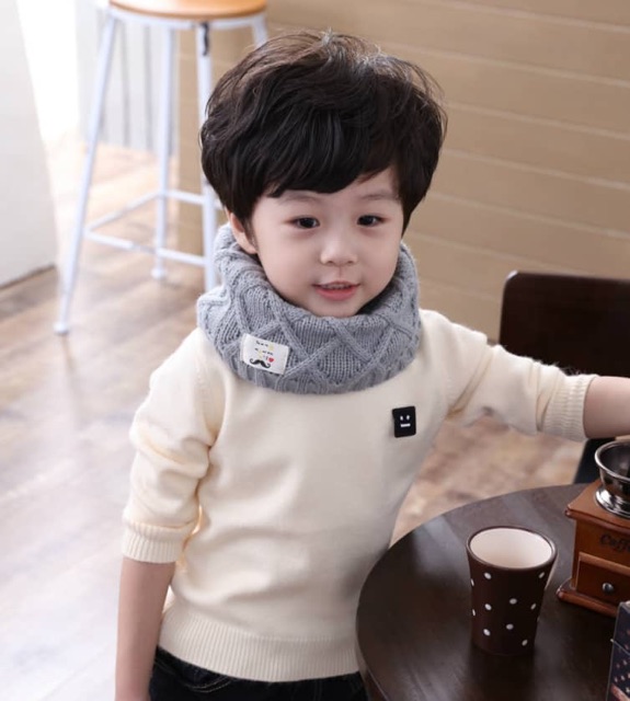 IMPORT MOLLAD Scarf Ring Kids Syal Anak Rajut Wool Ring Winter Scarf kids Wool Infinity