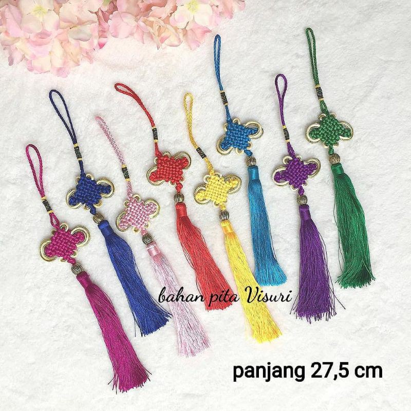 Tassel Gantungan Anyam Pinggir Gold CNY imlek