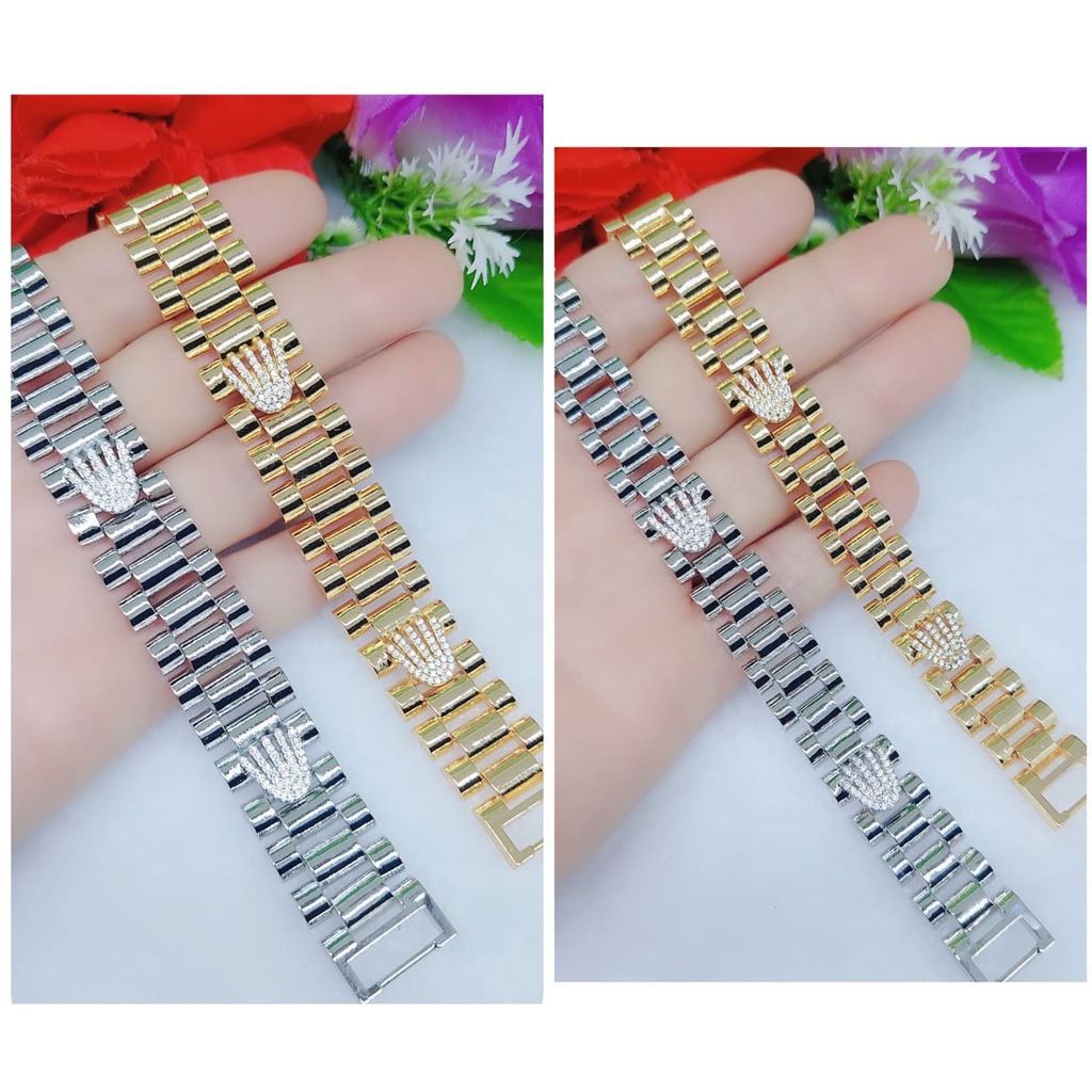 Gelang RL permata lapis emas perhiasan fashion (besar 15mm,kecil 12mm)