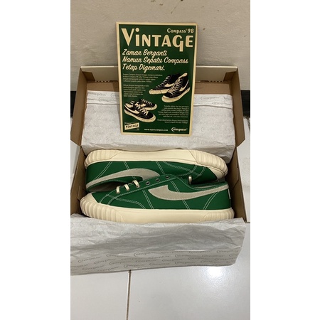 Sepatu Compass Gazelle 98 Vintage Low Green - 44