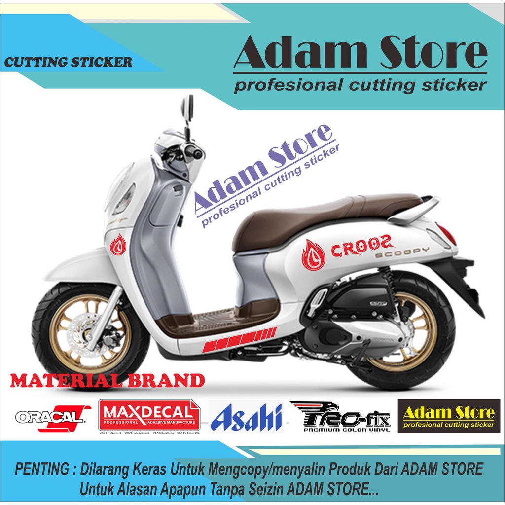 sticker motor scoopy model crooz logo sticker motor honda scoopy sticker scoopy sticker stiker motor