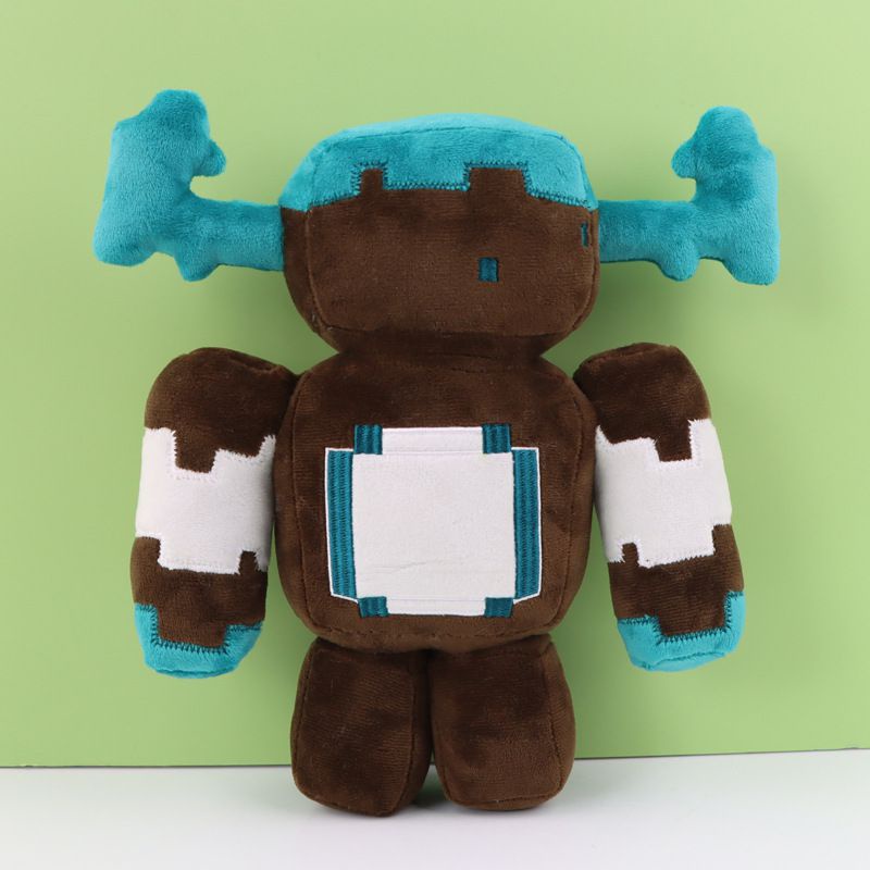 Minecraft Warden Soft Plush Stuffed Pixel Doll Kawaii My World Crystal Super Soft Toys for Children Kids Christmas Gift