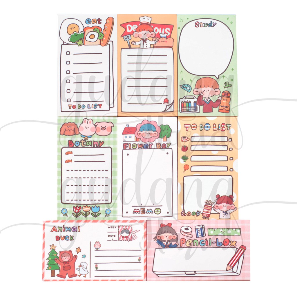 Memo Pencil Box Series To Do List Agenda Lucu Memo Unik DIY Scrapbook 301328