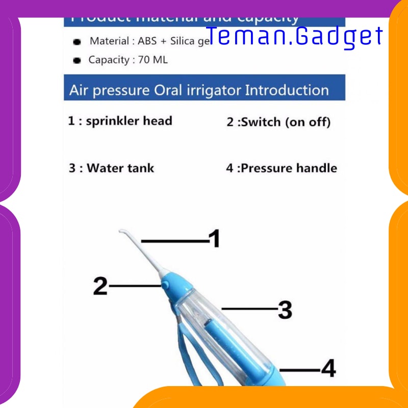 TG-FE130 AZDENT SEMPROTAN PEMBERSIH SELA GIGI DENTAL SPA WATER FLOSS - AZ-007