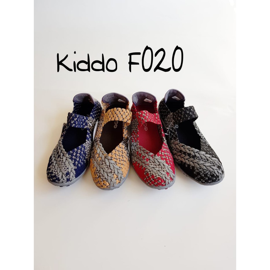 Kiddo f020 sepatu IMPORT anyaman rajut wanita ORI