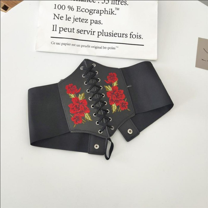 Tali Pinggang Wanita Fashion Korea Etnik Shape "Korset Rose S7M2 Tali FYP Bisa Cod Slim  Pinggang Ne