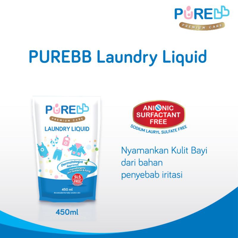 Pure BB Premium Care Laundry Liquid Refill isi 450 ml