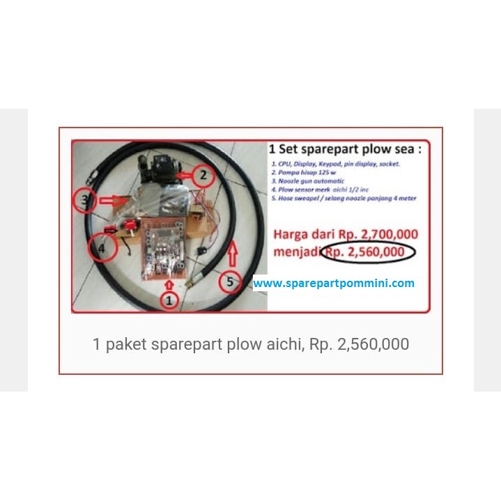 Paket Sparepart Pom Mini Pertamini Komponen Utama