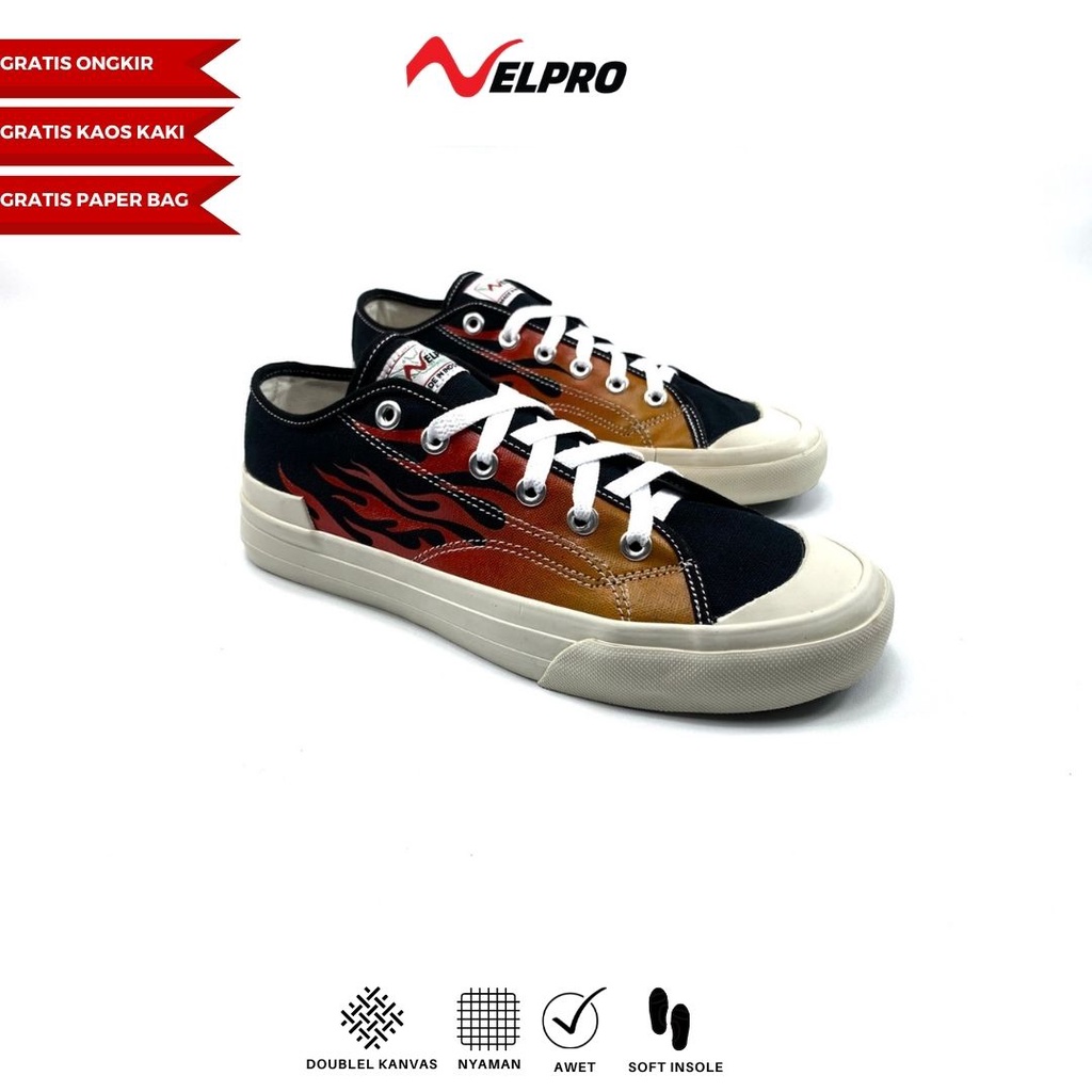 Velpro Black Flame | Sepatu Original | Sepatu Pria | Sepatu Wanita | Sepatu Sekolah | Sepatu Murah |