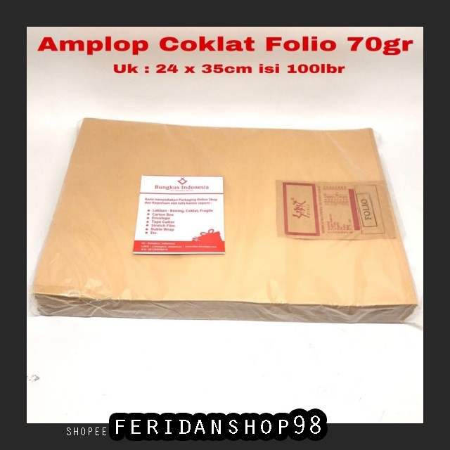 

BT269 AMPLOP COKLAT FOLIO BEST ISI 100 BY FERIDANSHOP98