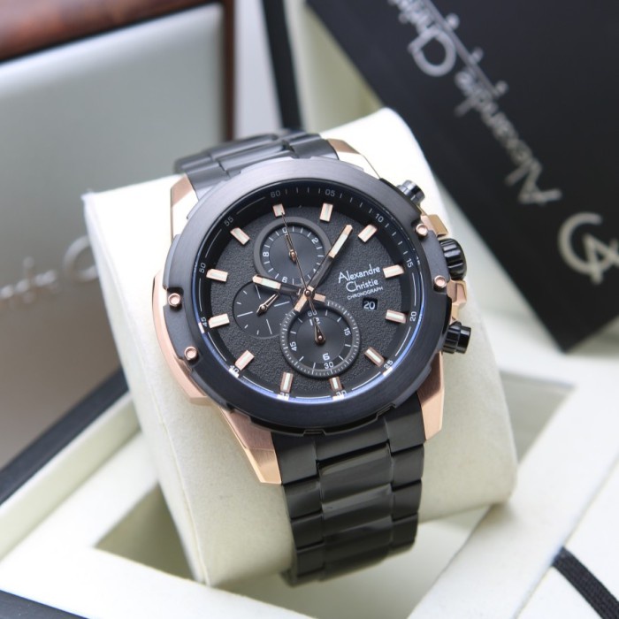 JAM TANGAN PRIA ALEXANDRE CHRISTIE AC 6583 RANTAI ORIGINAL GARANSI RESMI 1 TAHUN