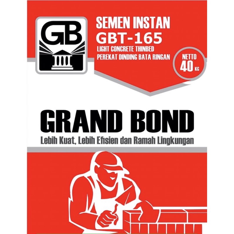 Semen Instan GRAND BOND Thinbed semen mortar instant Perekat Bata Ringan Hebel Batako Bagus Murah
