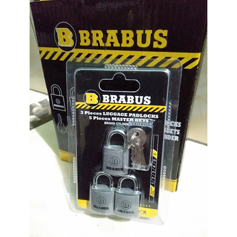 gembok koper master key brabus 3pcs