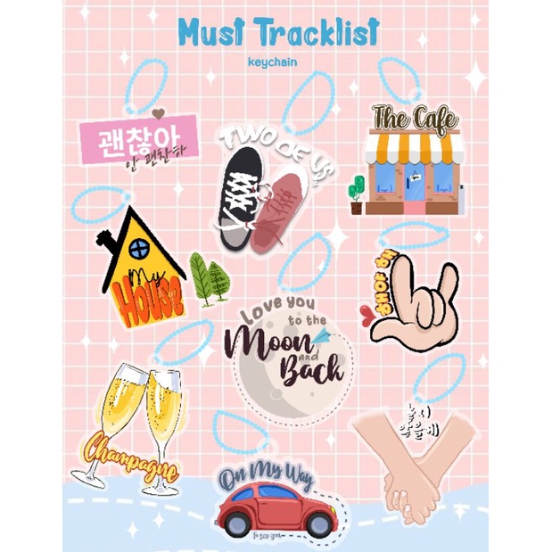 2PM MUST Tracklist Keychain