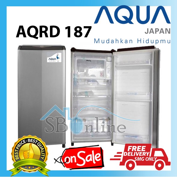 Kulkas AQUA JAPAN AQR-D187 1 Pintu Lemari Es 187 Garansi Resmi