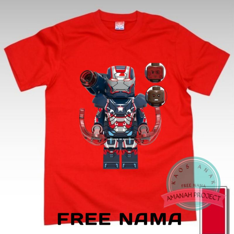BAJU ANAK LEGO IRON MAN KAOS ANAK BAHAN PREMIUM