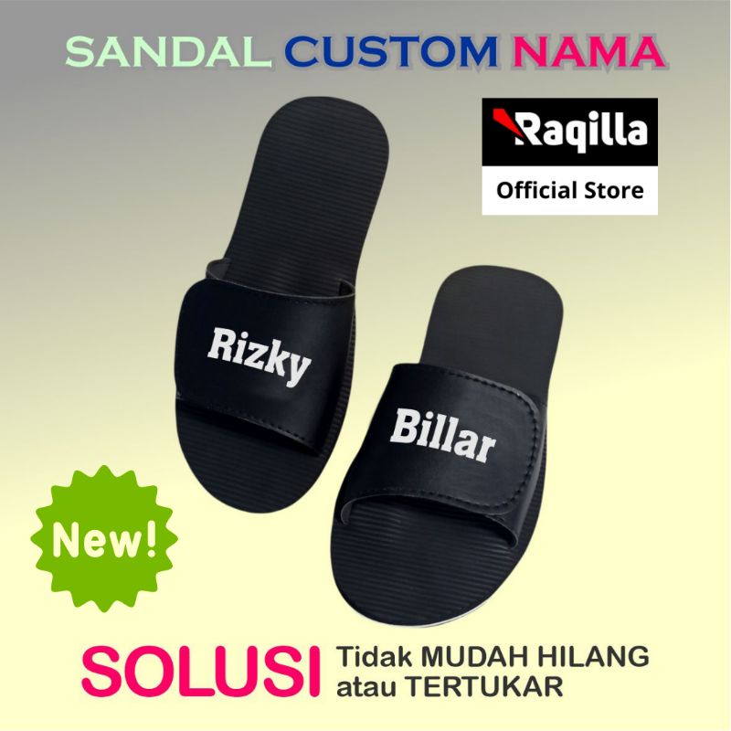 Sandal custom nama selop satuan sandal nama custom satuan model selop