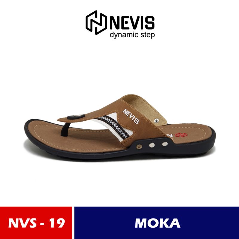 Sandal Jepit Kulit Pria Original Nevis NVS 19 Sendal Santai Casual Pria Dewasa