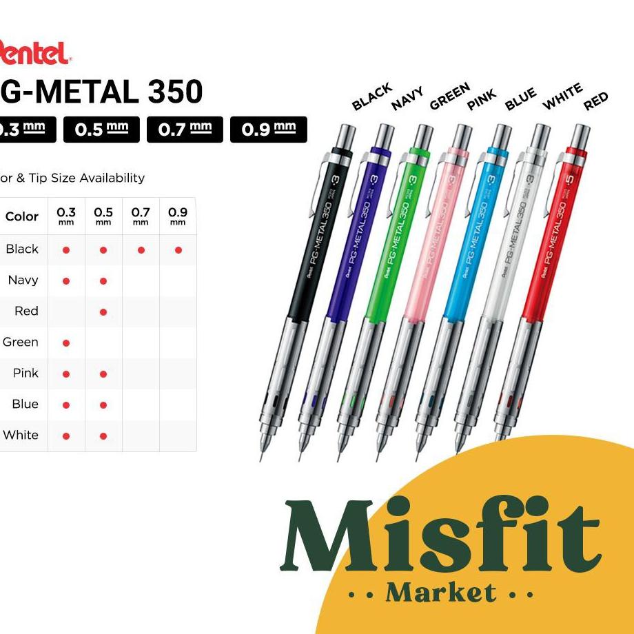 

Recomended.. Pentel PG Metal 350 Mechanical Pencil 0.3 0.5 0.7 0.9 mm
