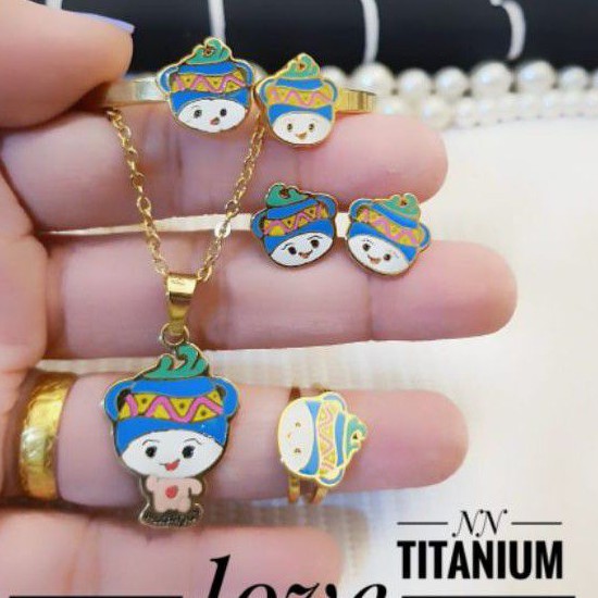 Titanium Set Perhiasan Anak 1111n