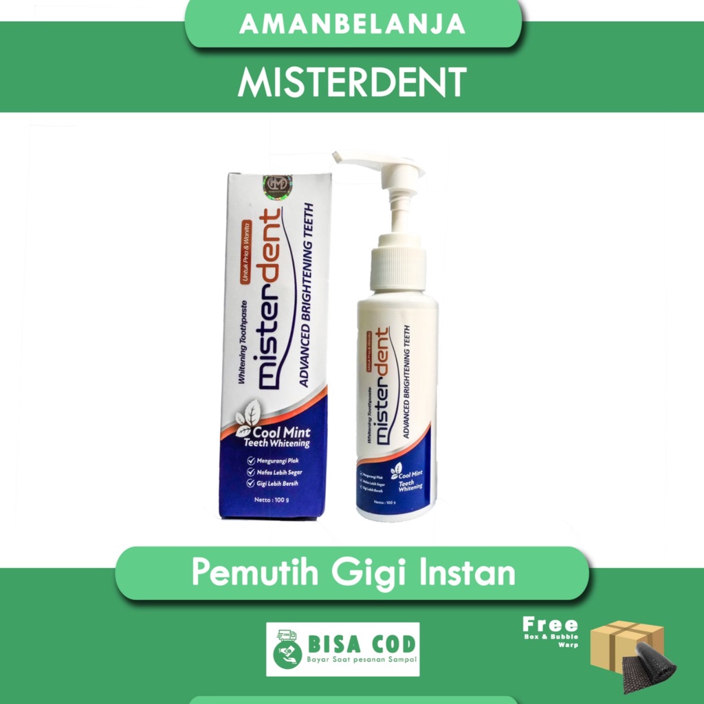 MISTERDENT ADVANCED BRIGHTENING ATASI GIGI KUNING SECARA INSTAN