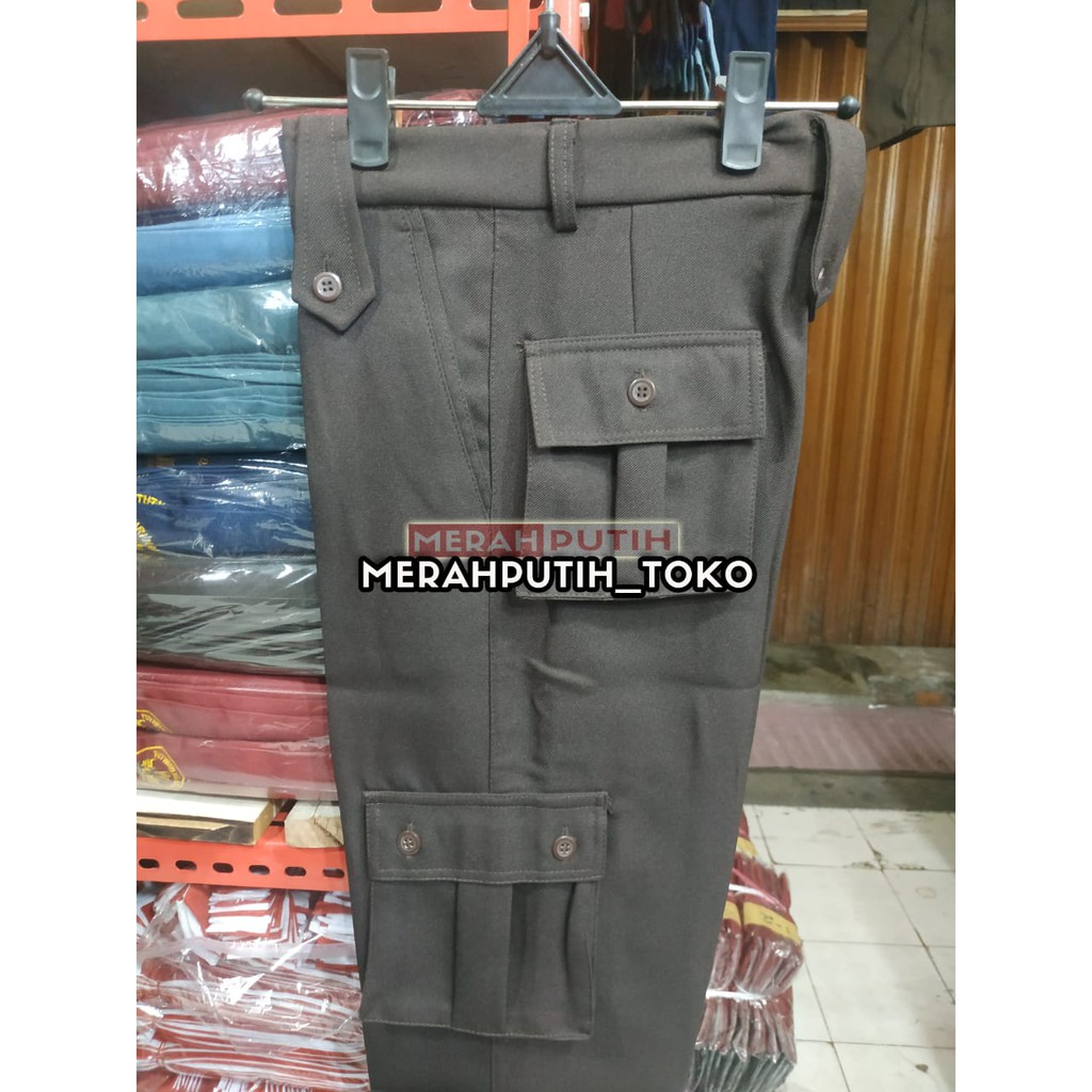 [Termurah Best Quality] Celana Pramuka PDL Cargo Rapilo Rafilo (6 Saku) SMP SMA PEMBINA Big Size