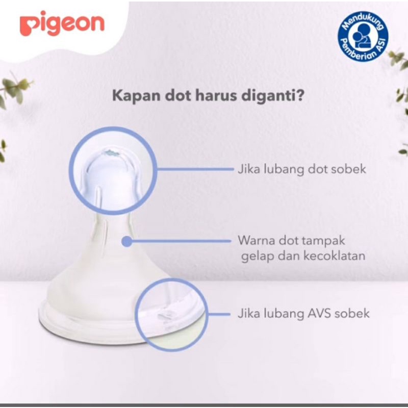 PIGEON Botol Susu Wide neck Wideneck Peristaltic Plus 160ml  ganti Nipple size S, M dan L