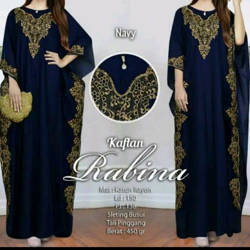 Gamis kaftan bahan rayon katun jumbo