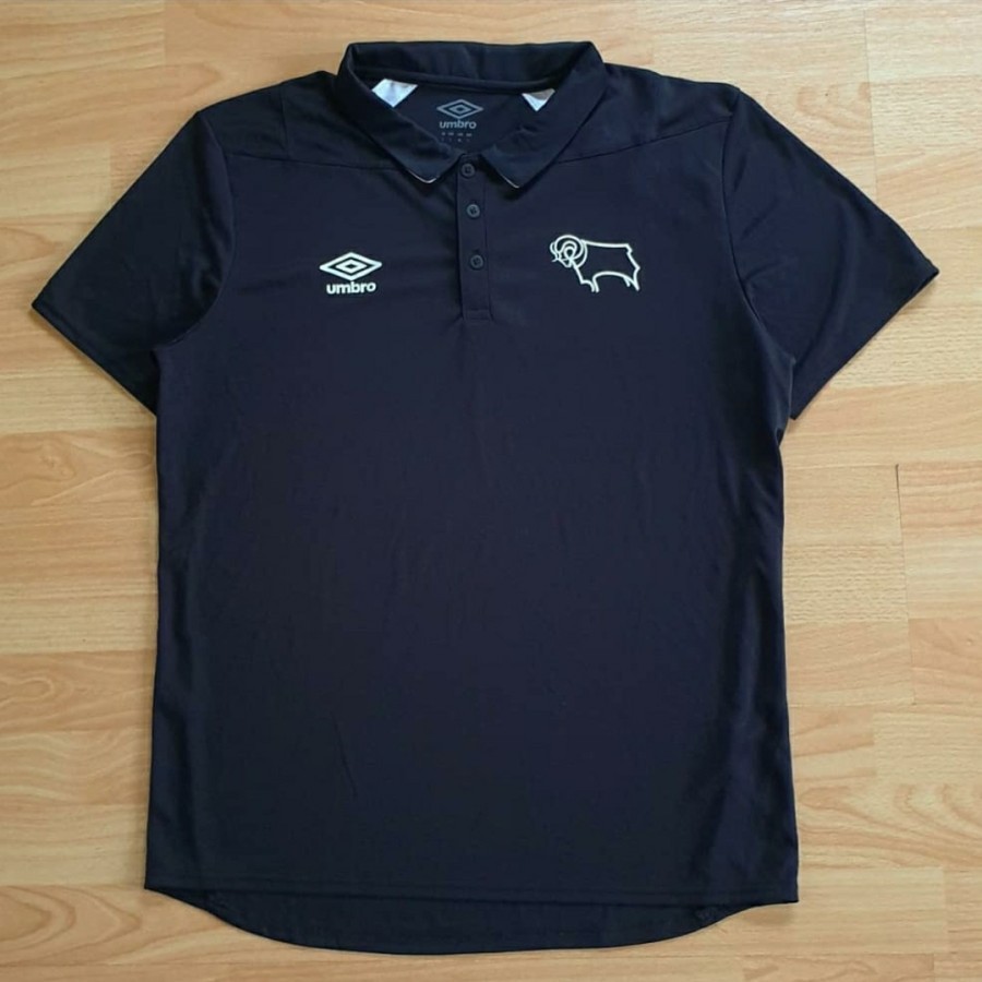 Derby County Original Polo Shirt 2018 Umbro Baju Bola Kerah Jersey Ori