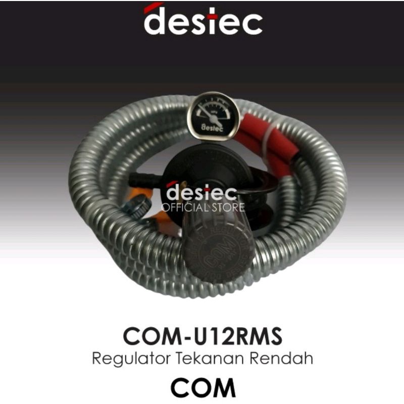 Paket Regulator Gas Meter + Selang Destec COM-U12RMS Tekanan Rendah