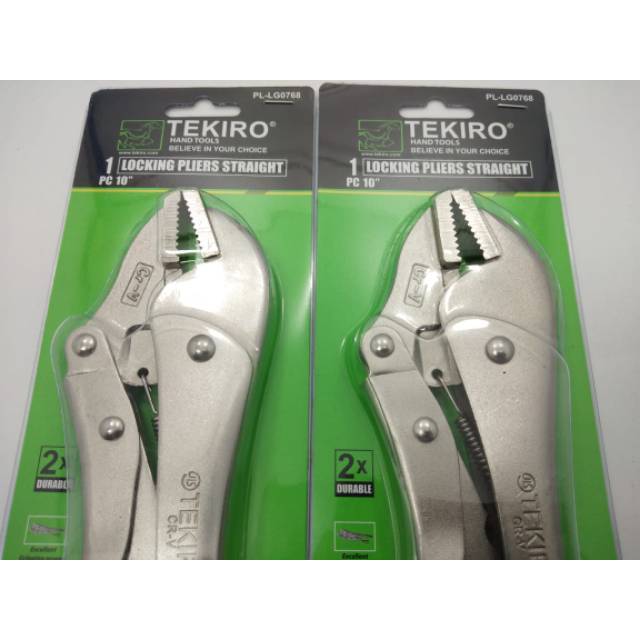 TANG BUAYA LURUS 10&quot; TEKIRO PL-LG0768/TANG KAKAK TUA/LOCKING PLIERS STRAIGHT/ang Buaya Tekiro Locking Plier Straight Lurus BERKUALITAS