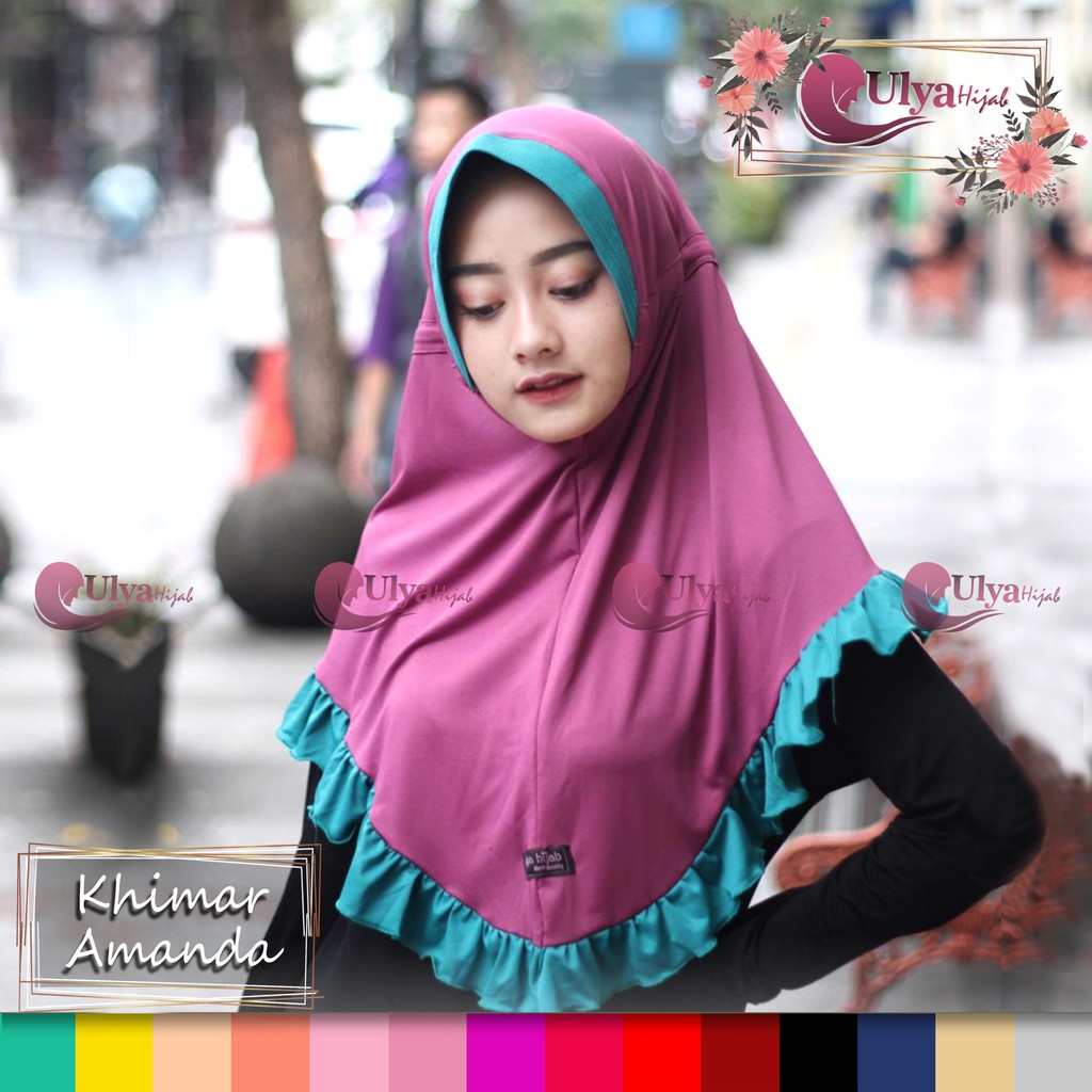 TERMURAH khimar Amanda bahan jersey Ulya hijab