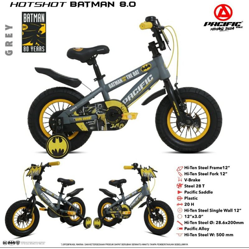 Sepeda BMX anak 12 inch Pacific Batman 8.0