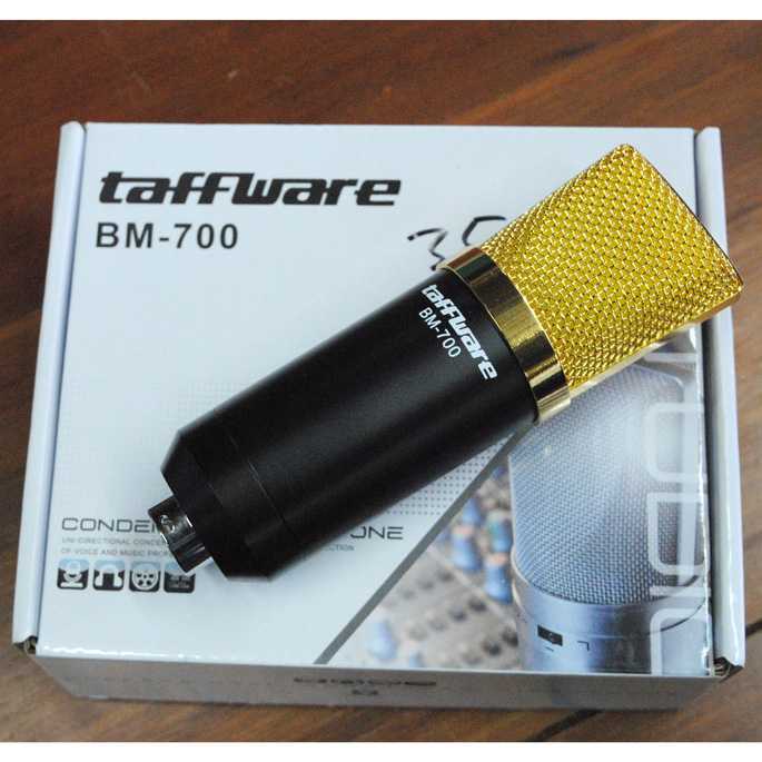 TaffSTUDIO Mikrofon Kondenser Studio dengan Shock Proof Mount - BM-700