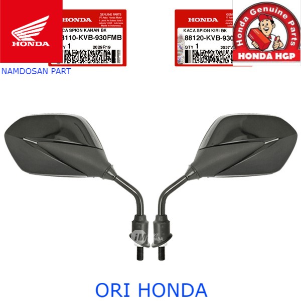 Ahm 88110-KVB-930FMB 88120-KVB-930FMB Spion 1 SET Kanan Kiri Vario 110 CW Lama Techno Karbu HITAM