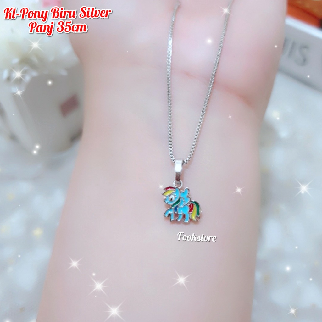 TERLARIS KALUNG ANAK WARNA SILVER MOTIF KARTUN/ANTI ALERGI